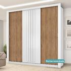 Guarda Roupa Casal 3 Portas Doha 2 Gavetas Carraro Ripado Bra