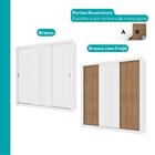 Guarda Roupa Casal 3 Portas Doha 2 Gavetas Carraro Ripado Bra