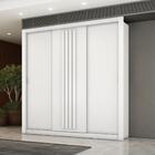 Guarda Roupa Casal 3 Portas Doha 2 Gavetas Carraro Ripado Bra