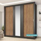 Guarda Roupa Casal 3 Portas Doha Lux 2 Gavetas Carraro Ripado