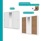 Guarda Roupa Casal 3 Portas Doha Lux 2 Gavetas Carraro Ripado