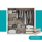 Guarda Roupa Casal 3 Portas Doha Lux 2 Gavetas Carraro Ripado