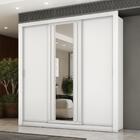 Guarda Roupa Casal 3 Portas Doha Lux 4 Gavetas Carraro Ripado