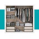 Guarda Roupa Casal 3 Portas Doha Lux 4 Gavetas Carraro Ripado