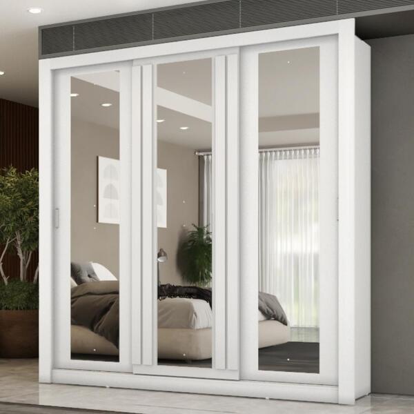 Guarda Roupa Casal 3 Portas Doha Prime 2 Gavetas Carraro Ripa