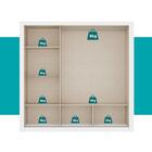 Guarda Roupa Casal 3 Portas Doha Prime Carraro Ripado Branco