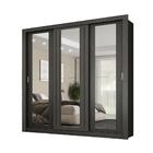 Guarda Roupa Casal 3 Portas Doha Prime Carraro Ripado Preto T