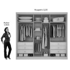 Guarda-roupa Casal 3 Portas E 6 Gavetas Diamond Plus - Novo H