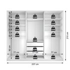 Guarda Roupa Casal 3 Portas Em Bp Com 1 Espelho E Belluno  Br