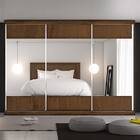 Guarda-roupa Casal 3 Portas Espelhadas E 4 Gavetas Milano - M