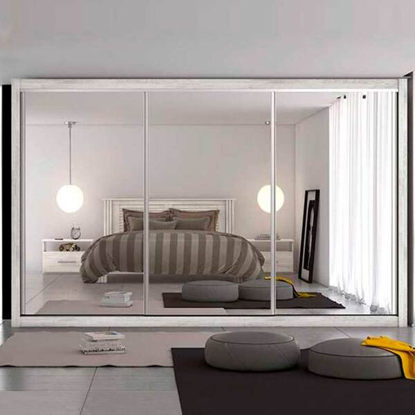 Guarda Roupa-casal 3 Portas Espelhadas E 6 Gavetas Toronto -