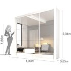 Guarda-roupa Casal 3 Portas Espelhadas Master Espresso Móveis