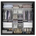 Guarda Roupa Casal 3 Portas Espelhado 4 Gavetas Pequim Sallêt
