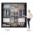 Guarda Roupa Casal 3 Portas Espelhado 4 Gavetas Pequim Sallêt