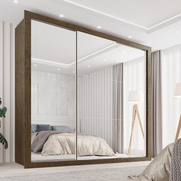 Guarda-roupa Casal 3 Portas Espelhado E 4 Gavetas Costa Rica