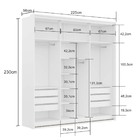 Guarda Roupa Casal 3 Portas Espelho Mdf Qualitá Belmax Branco