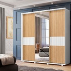 Guarda Roupa Casal 3 Portas Espelho Samuel Branco Nature Bnn