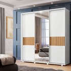 Guarda Roupa Casal 3 Portas Espelho Samuel Branco Nature Bnn