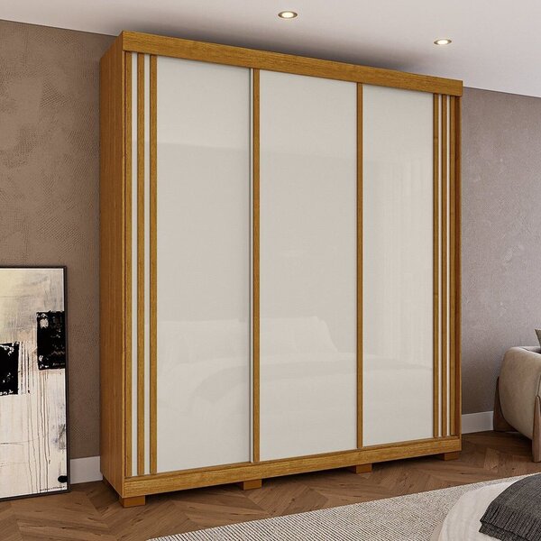 Guarda-roupa Casal 3 Portas Flex Color 213cm 100% Mdf Kamala