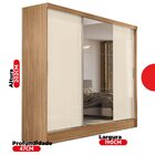 Guarda Roupa Casal 3 Portas Plata  Amendola Touch/off White