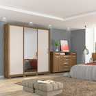 Guarda Roupa Casal 3 Portas Residence Com Pé Quadrado Amendol