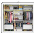 Guarda-roupa Casal 4 Espelhos 3 Portas De Correr 4 Gavetas Ma