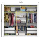Guarda-roupa Casal 4 Espelhos 3 Portas De Correr 4 Gavetas Ma
