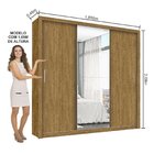 Guarda Roupa Casal 4 Espelhos 3 Portas De Correr 4 Gavetas Ma