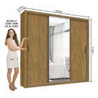 Guarda-roupa Casal 4 Espelhos 3 Portas De Correr 4 Gavetas Ma