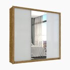Guarda-roupa Casal 4 Espelhos 3 Portas De Correr 4 Gavetas Ma