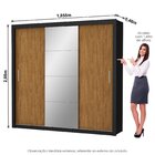 Guarda-roupa Casal 4 Espelhos 3 Portas De Correr 4 Gavetas Ma