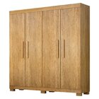 Guarda Roupa Casal 4 Portas 2 Gavetas 100% Mdf Jandaia Cinamo
