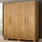 Guarda Roupa Casal 4 Portas 2 Gavetas 100% Mdf Jandaia Cinamo