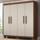 Guarda Roupa Casal 4 Portas 2 Gavetas 100% Mdf Jandaia Imbuia