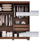Guarda Roupa Casal 4 Portas 2 Gavetas 100% Mdf Jandaia Imbuia