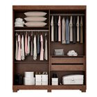 Guarda Roupa Casal 4 Portas 2 Gavetas 100% Mdf Jandaia Imbuia