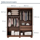 Guarda Roupa Casal 4 Portas 2 Gavetas 100% Mdf Jandaia Imbuia