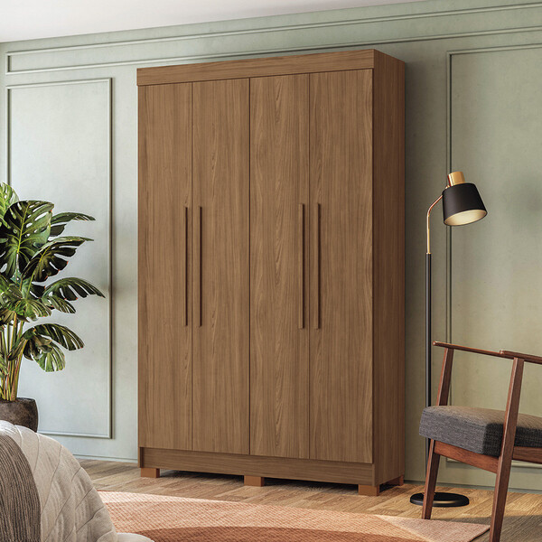 Guarda-Roupa Casal 4 Portas 2 Gavetas 130cm Sarandi Santos An