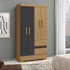 Guarda-roupa Casal 4 Portas 2 Gavetas 3 Prateleiras 1 Cabidei