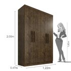 Guarda Roupa Casal 4 Portas 2 Gavetas Amazônia Sallêto Móveis