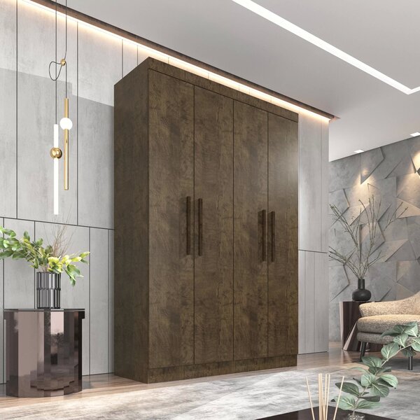 Guarda Roupa Casal 4 Portas 2 Gavetas Amazônia Sallêto Móveis