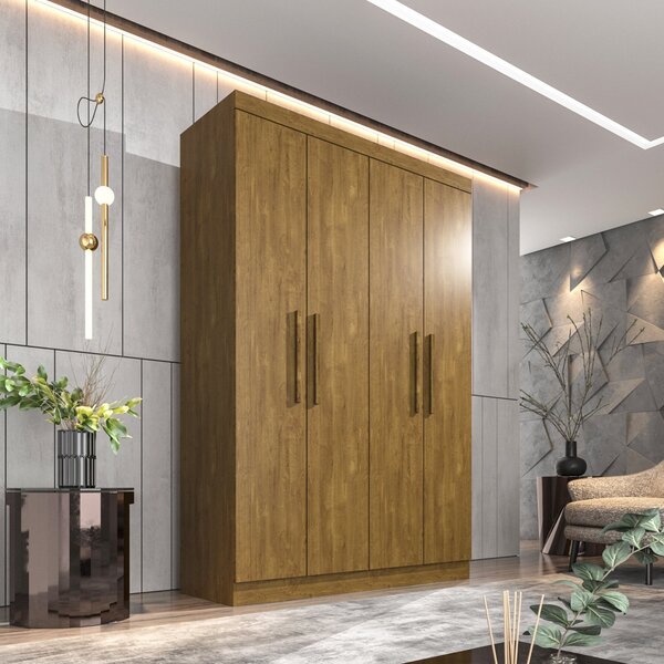 Guarda Roupa Casal 4 Portas 2 Gavetas Amazônia Sallêto Móveis