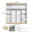 Guarda-roupa Casal 4 Portas 2 Gavetas Americano/provençal Ele