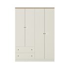 Guarda-roupa Casal 4 Portas 2 Gavetas Ananda Cabecasa Madeira