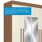 Guarda-Roupa Casal 4 Portas 2 Gavetas Com Espelho 130cm Saran