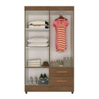 Guarda Roupa Casal 4 Portas 2 Gavetas Com Pés Lite Carvalho/o