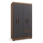 Guarda Roupa Casal 4 Portas 2 Gavetas Com Pés Primacy Ipe Woo