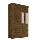Guarda-roupa Casal 4 Portas 2 Gavetas Espelho Verona Salleto