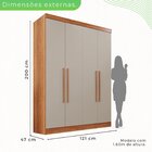 Guarda-roupa Casal 4 Portas 2 Gavetas França