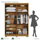 Guarda-roupa Casal 4 Portas 2 Gavetas França